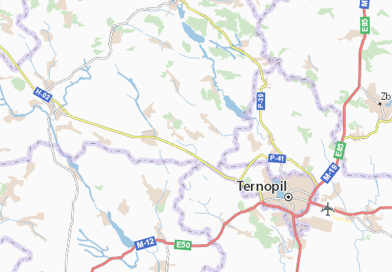 Tsebriv Map