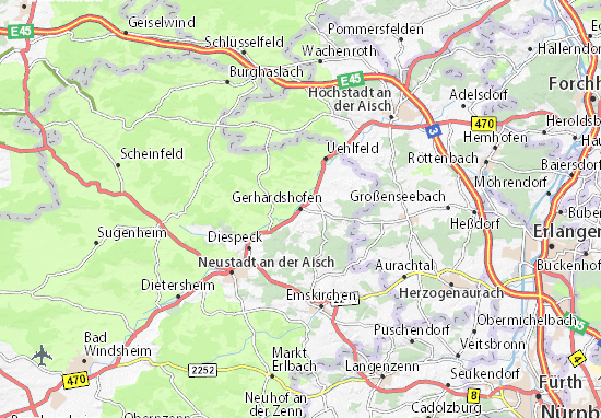 Karte Stadtplan Gerhardshofen