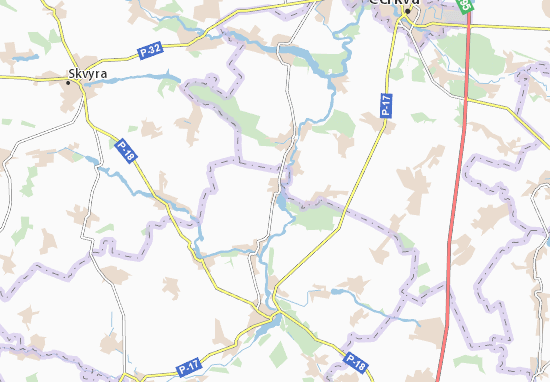 Kaart Plattegrond Horodyshche-Pustovarivs&#x27;ke