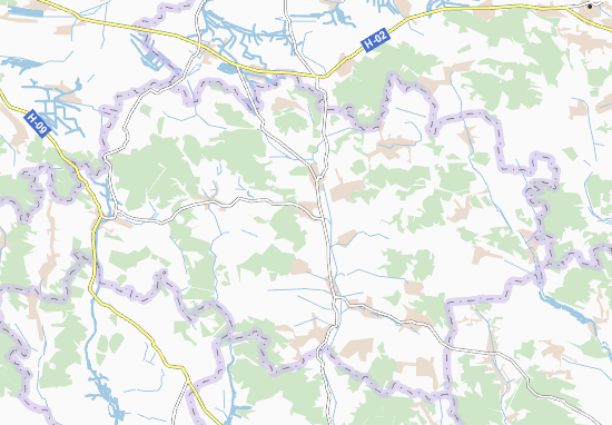 Kaart Plattegrond Ushkovychi