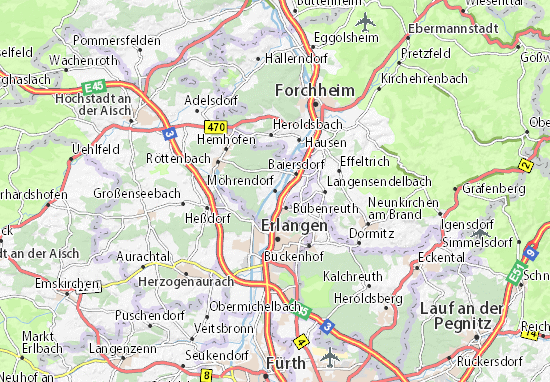 Karte Stadtplan Möhrendorf