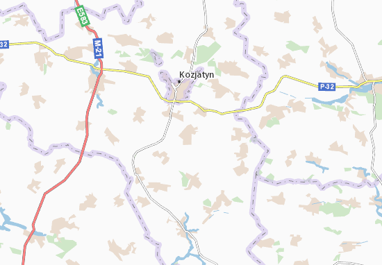 Kaart Plattegrond Kordyshivka