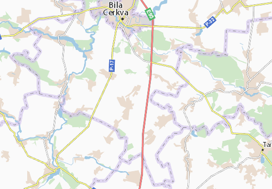 Karte Stadtplan Bykova Hreblya