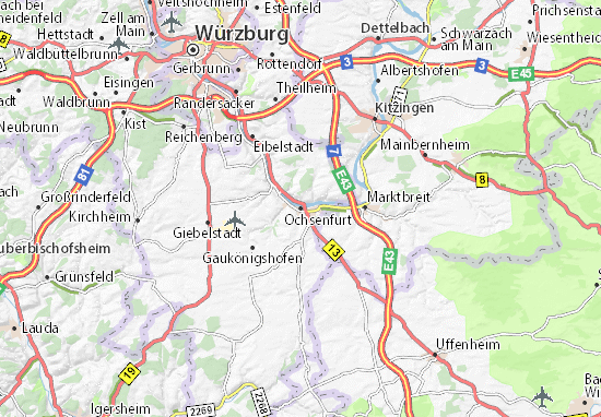 Karte Stadtplan Ochsenfurt