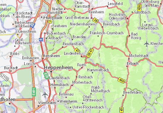 Lindenfels Map