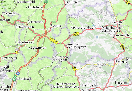 Auerbach in der Oberpfalz Map