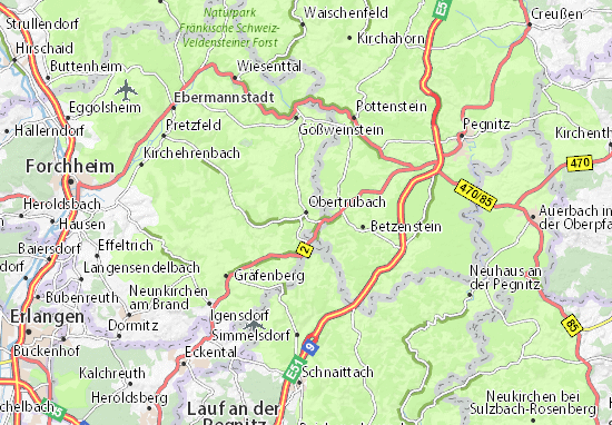 Obertrubach Map