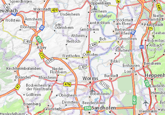 Mapa Osthofen