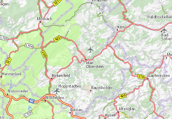 Karte Stadtplan Idar-Oberstein