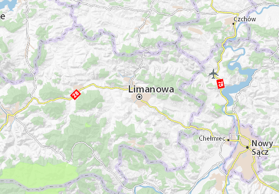 Karte Stadtplan Limanowa