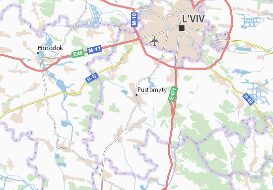 Karte Stadtplan Pustomyty