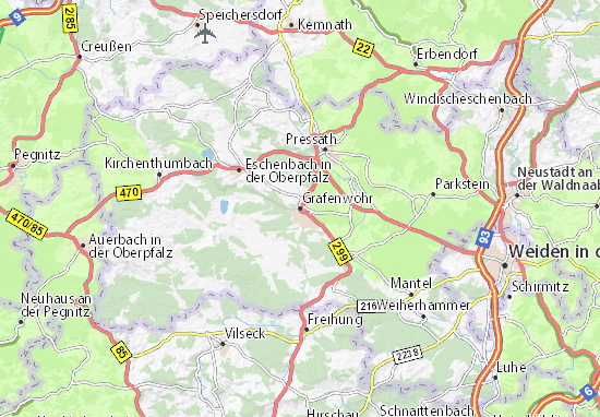 Karte Stadtplan Grafenwöhr