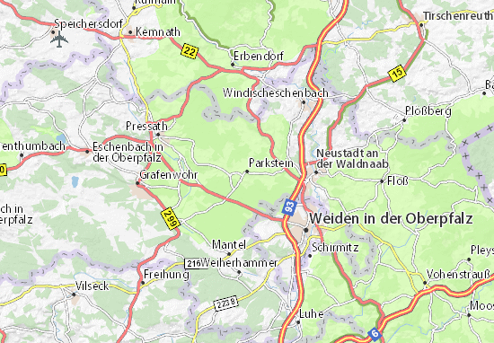 Karte Stadtplan Parkstein