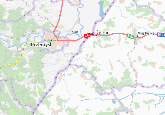 Karte Stadtplan Popovyči
