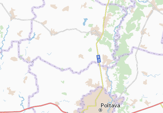 Karte Stadtplan Velyka Rudka