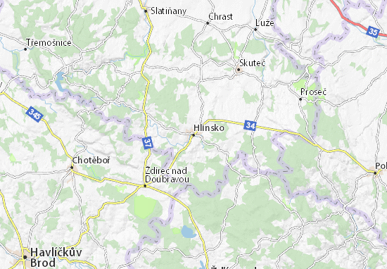 Hlinsko Map