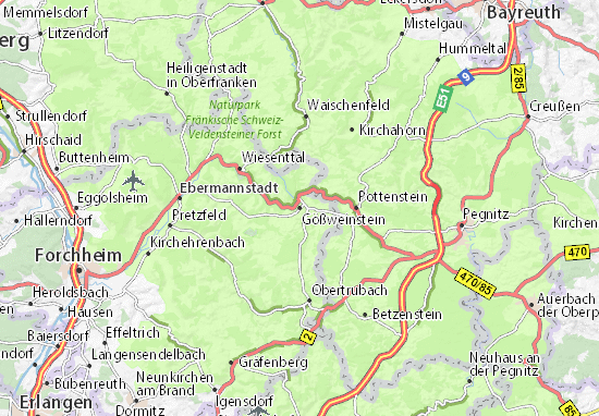 Karte Stadtplan Gößweinstein
