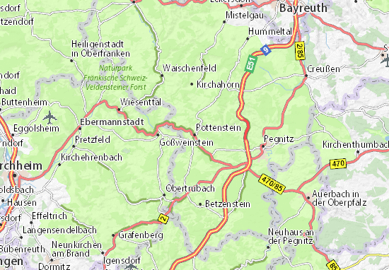 Karte Stadtplan Pottenstein
