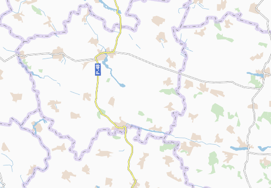 Karte Stadtplan Velykyi Lazuchyn