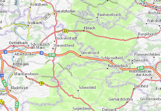 Karte Stadtplan Geiselwind