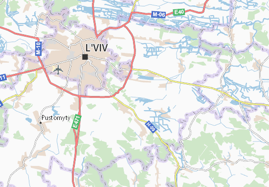 Karte Stadtplan Vynnychky