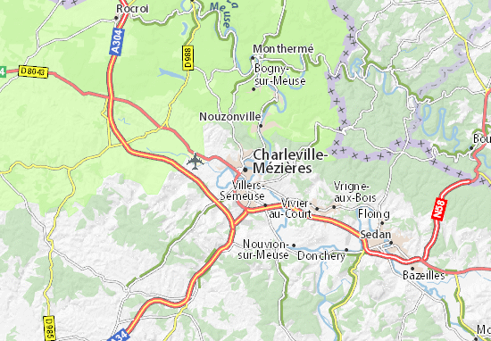 Karte Stadtplan Charleville-Mézières