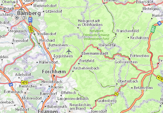 Karte Stadtplan Ebermannstadt