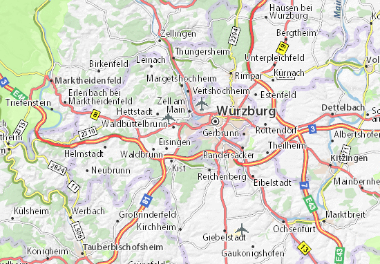 Karte Stadtplan Höchberg