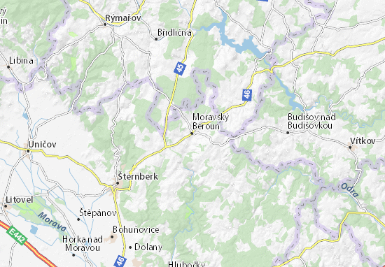 Karte Stadtplan Moravský Beroun