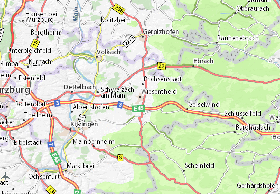 Karte Stadtplan Wiesentheid