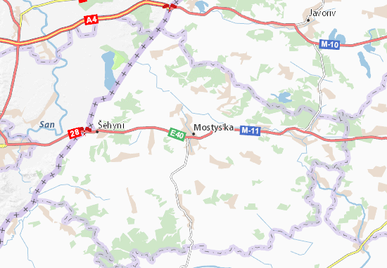 Karte Stadtplan Mostys&#x27;ka