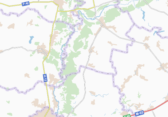 Karte Stadtplan Tereshchenky