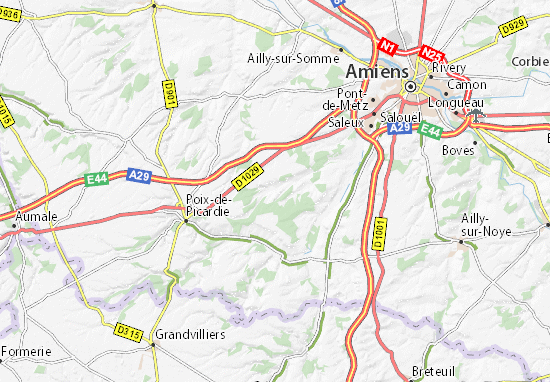 Karte Stadtplan Namps-au-Val