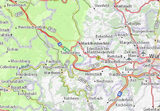 Kaart Plattegrond Triefenstein