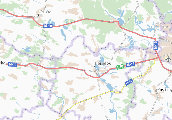 Karte Stadtplan Halychany