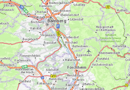 Karte Stadtplan Hirschaid
