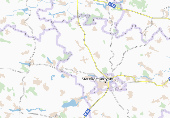 Karte Stadtplan Volytsya-Kerekeshyna