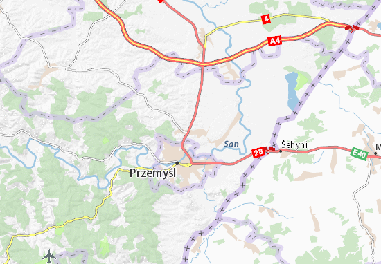 Karte Stadtplan Żurawica