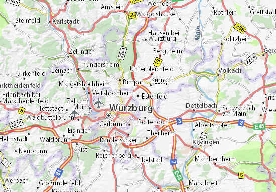 Karte Stadtplan Estenfeld