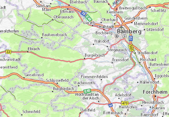 Kaart Plattegrond Burgebrach