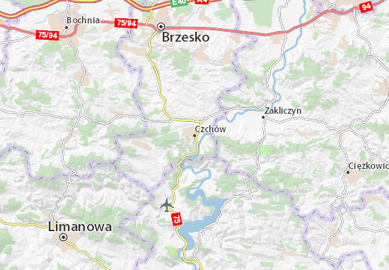 Kaart Plattegrond Czchów