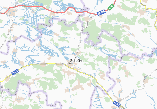 Kaart Plattegrond Yelykhovychi