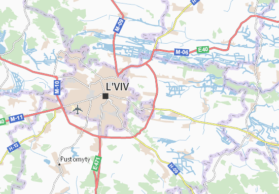 Karte Stadtplan Lysynychi