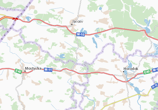 Kaart Plattegrond Vizhomlya