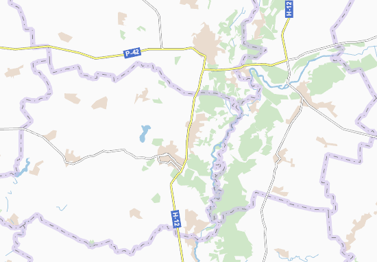 Karte Stadtplan Velyki Budyshcha