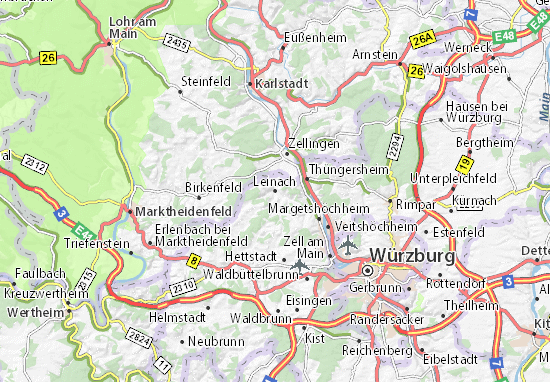 Karte Stadtplan Leinach