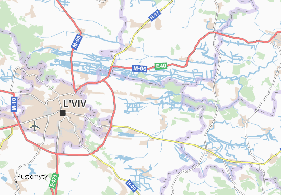 Karte Stadtplan Pykulovychi