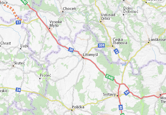 Litomyšl Map
