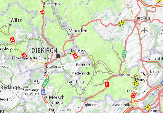 Kaart Plattegrond Reisdorf