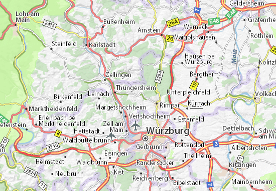Karte Stadtplan Güntersleben